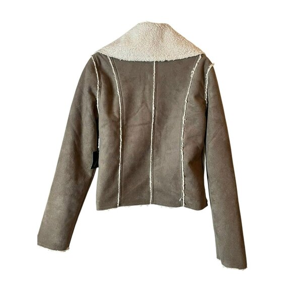 NWT Ladies Jack Faux Leather Sherpa Lined Jacket Size Medium - Picture 3 of 11